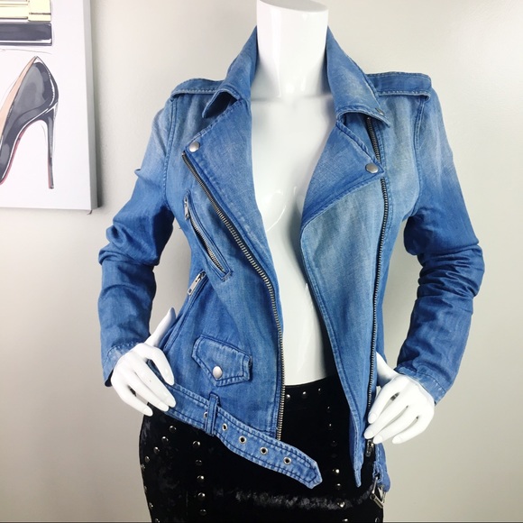 Diesel Jackets & Blazers - Diesel denim Motorcycle belted jacket sm